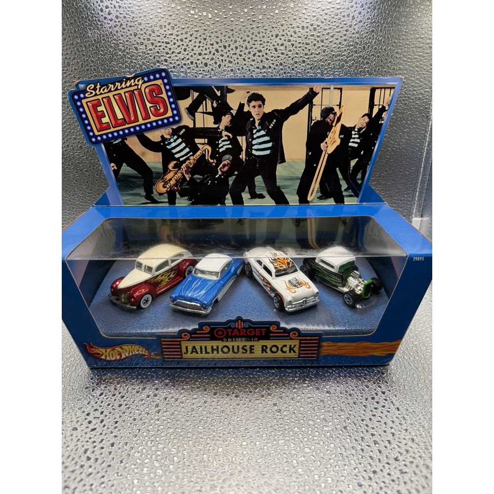 Hot Wheels Jailhouse Rock Starring Elvis 40 Ford, 51 Buick, 32 Deuce Cpe 49 Ford